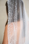 ALINA I | One Tier Veil with Beads &amp; Sequins