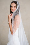 ALINA I | One Tier Veil with Beads &amp; Sequins