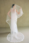 CELIA II - Two Tier Lace Edged Veil