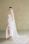 CELIA II - Two Tier Lace Edged Veil