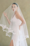 CELIA II - Two Tier Lace Edged Veil