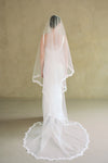 CELIA II - Two Tier Lace Edged Veil