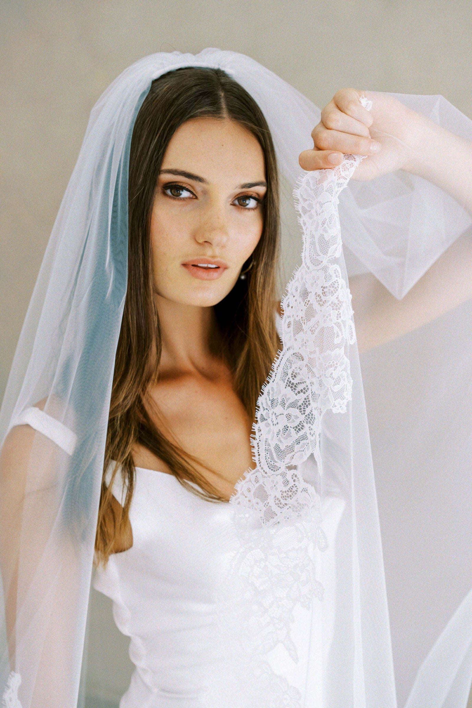 Sequin Lace Cathedral Wedding Veil White or Ivory Veil Lace Bridal Veil One Tier Bridal Veil Cathedral outlet Length Wedding Veil