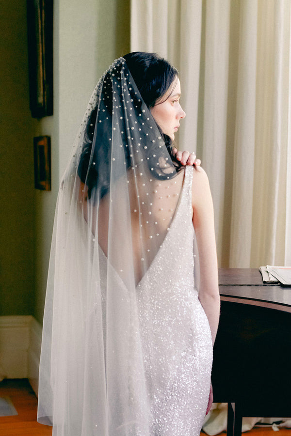 MARIBEL I  One Tier Veil with Pearls